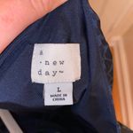 Blue Cheetah Print Mid Dress Size L Photo 4