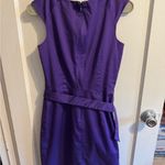 Calvin Klein Purple Sleeveless Dress Belted Fitted Career Photo 2