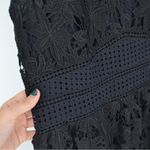 Gerard Darel  Embroidered Lace Midi Dress Sleeveless V-Neck Black Size 42 10 Photo 4