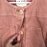 Rebecca Taylor NEW la vie Size M Garment Dyed Twill Jacket Cenelle Pink $295 Photo 5
