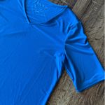 Susan Graver Size Small Blue 3/4 Sleeve Shirt Modern Essentials Photo 4