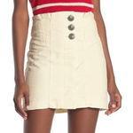 Free People  NWT Every Minute Every Hour Miniskirt Cream- Size 4 Photo 0