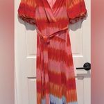 Maison Tara Red Short Puff Sleeve V Photo 1