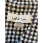Calvin Klein  Black White Gingham Dress Ruffle Sleeve Career‎ Party Photo 6
