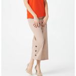 Isaac Mizrahi Live! Stretch Pink Culotte Pants w/ Button Size 2 Photo 1