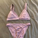 Hollister Lilac Purple Ribbed Bikini Swimsuit Photo 0