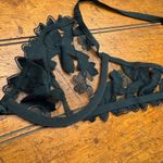 Victoria's Secret green floral‎ thin lace embroidered bra 34B insanely gorgeous Size undefined Photo 9