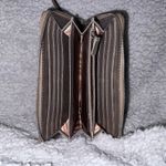 Dana Buchman  Brown and Gold Animal Print Zip-Around Wallet Photo 2