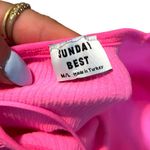 Aritzia Sunday Best Bubblegum Pink Cassandra Bodysuit M/L Ribbed Photo 3