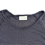 Dries Van Noten Gray Navy Stripe Long Sleeve Semi Sheer Crew Neck Top XS Photo 2