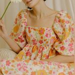 Storia Stories Floral Puff Sleeve Dress Photo 0