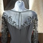 Monique Lhuillier  **NEW** Black Beaded Cocktail Dress, 3/4 Sleeves, Size 6 Photo 4