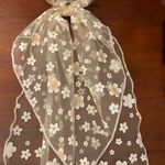 Floral Hair Tie Ribbon White Photo 0