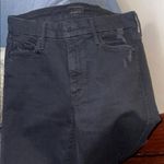 MOTHER Denim The Looker Ankle Fray Skinny Jeans in Guilty As Sin Black Photo 3