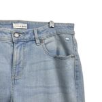 Loft Women Sz 28 (6) The Girlfriend Light Wash Denim Jeans Color Block Two Tone Photo 3