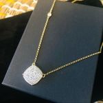 Kate Spade  Pave Crystal Pendant Necklace Gold Plated 16”+3” NWT Photo 0