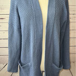 Toad & Co Horny Toad Co Cardigan Sweater size Small Cambridge Open front lagenlook Blue Photo 0