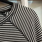 French Connection Stretch Jersey Knit Striped Black White Pullover Dress Size 12 Photo 1