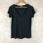 James Perse  Black Scoop Neck Tee Size 3 LARGE Photo 1