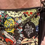 Ed Hardy Tattoo Print Shoulder Bag with Skull & Rose Charms Photo 3