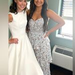 Lulus Floral Tiered Midi Dress Blue Size M Photo 3