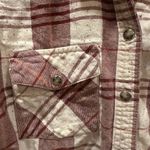 Shyanne  Red and Cream Plaid Button Down Shirt Photo 2