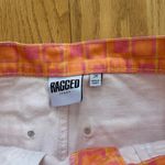 The Ragged Priest THE RAGGED PREIST Ragged Jeans Doll Denim Mini Skirt Size 24 Pink Orange Photo 3
