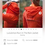 Lululemon RARE Run: In The Rain Jacket Photo 1