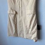 Lulus Mairi Beige Linen Button-Front Sleeveless Mini Dress Photo 6