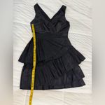 Max and Cleo Black Pleated Mini Cocktail Dress Photo 13