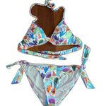 Echo Tropicalia Floral Bikini Swim Top Bottom Set Large Photo 0