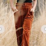 NWT oat New York high waisted rust velvet pant Brown Photo 6