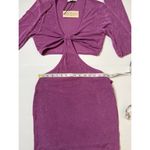 Gab & Kate Orchid Twisted Tie Cut Out Bodycon Mini Dress Sz L Women Photo 8