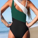 Cupshe Women's Chic Ruched Cross Back Swim Dress - -l-green : Target Photo 2