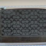 Coach A Very Rare Vintage HTF Signature C Print Tan Leather ID Wallet Photo 0