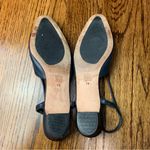 Chic Dark Navy Slingback Leather Heels Blue Size 7 Photo 1