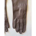 Vintage VTG Lord & Taylor Brown Taupe Silk Lined Leather Gloves Womens 7.5 Photo 2