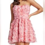 Dress the Population  Pink Sasha Blush 3D Tulle Rose Fit & Flare Mini Dress XS Photo 0