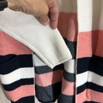 Loft  Ivory Pink Navy Blue Long Cardigan - Size Small -‎ NWT Photo 5