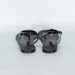 Coach  Black Jelly Thong Sandals With Signature Pattern Size 7B Minimalist Casual Photo 8