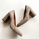 Franco Sarto  Women's Aziza Pump Size 7M Taupe‎ Tan Suede Block Heel Shoe … Photo 1