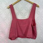 Show Me Your Mumu Pink Linen Crop Top Size XL Photo 5
