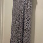 Slny VTG 90s Silver Metallic Lace Crochet Fringe Maxi Midi Dress - 2 Photo 4