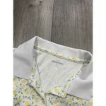 Lands' End  Polo Golf Shirt Lemon Abstract Summer SIZE M 10-12 Photo 2
