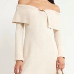 Cult Gaia  Edna knit off shoulder cream mini dress XL new with tags Photo 0