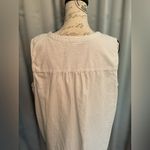 Croft & Barrow  White Striped Button-Down Sleeveless Top Photo 4