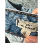 Madewell  Light Wash Distressed Curvy 90's Straight Leg High Rise Jeans 25 Photo 3