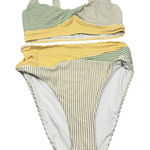 Antonio Melani  x The Nat Note High Waist Striped Swim Bikini Top & Bottom Small Photo 0