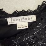 Love Riche Lace Cold Shoulder Dress black cocktail wedding date night LBD Women’s Large Photo 3