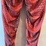 Pretty Little Thing Orange Croc Mesh Bardot Ruched Jumpsuit Size 8 EUC Photo 11